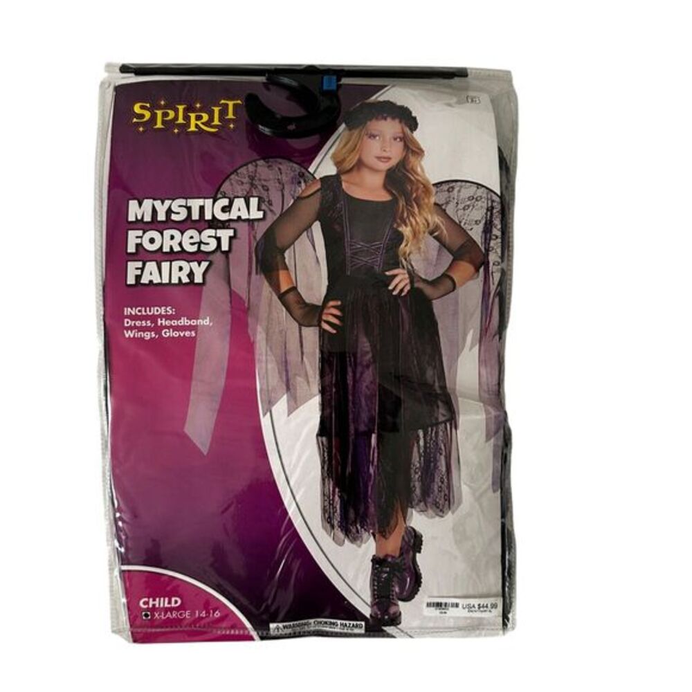 Spirit Halloween Mystical‎ Forest Fairy Costume Dress Cosplay Girls Size XL NWT